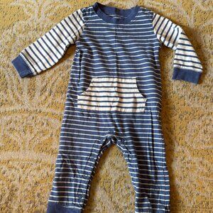 Contrast Blues Stripe Romper